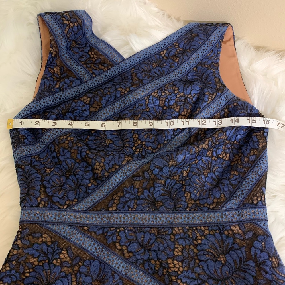 BCBGMaxazria Mary Ann Asymmetrical Lace Sheath - Picture 5 of 8